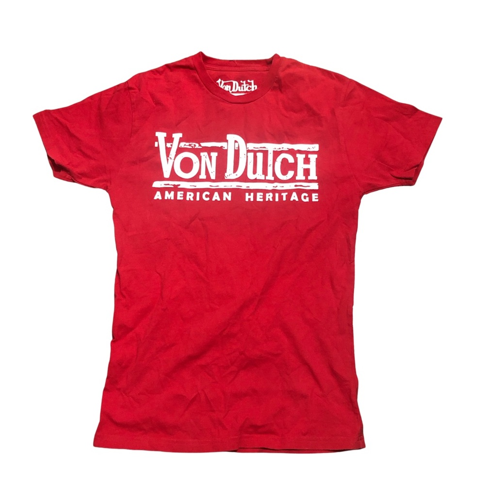 Von Dutch American Heritage red T-shirt size small excellent condition.